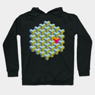 Be yourself - geomtric op art pattern Hoodie